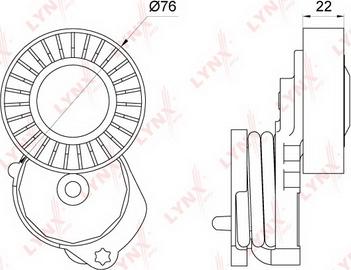 LYNXauto PT-3184 - Tendicinghia, Cinghia Poly-V autozon.pro