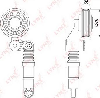 LYNXauto PT-3188 - Tendicinghia, Cinghia Poly-V autozon.pro