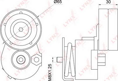 LYNXauto PT-3139 - Tendicinghia, Cinghia Poly-V autozon.pro