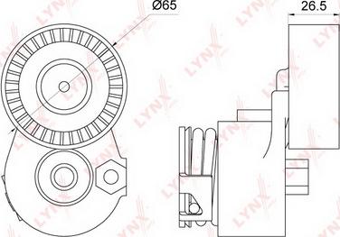 LYNXauto PT-3138 - Tendicinghia, Cinghia Poly-V autozon.pro