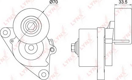 LYNXauto PT-3256 - Tendicinghia, Cinghia Poly-V autozon.pro