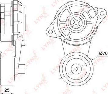 LYNXauto PT-3267 - Tendicinghia, Cinghia Poly-V autozon.pro