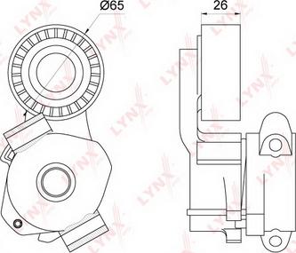 LYNXauto PT-3203 - Tendicinghia, Cinghia Poly-V autozon.pro