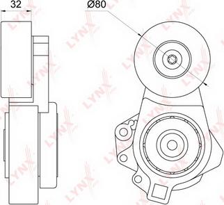 LYNXauto PT-3287 - Tendicinghia, Cinghia Poly-V autozon.pro