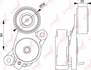 LYNXauto PT-3239 - Tendicinghia, Cinghia Poly-V autozon.pro