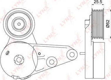 LYNXauto PT-3235 - Tendicinghia, Cinghia Poly-V autozon.pro