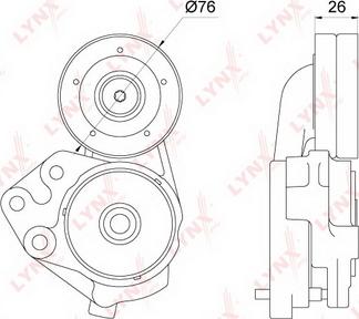 LYNXauto PT-3236 - Tendicinghia, Cinghia Poly-V autozon.pro