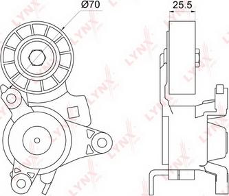 LYNXauto PT-3230 - Tendicinghia, Cinghia Poly-V autozon.pro