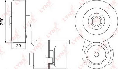 LYNXauto PT-3232 - Tendicinghia, Cinghia Poly-V autozon.pro