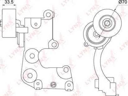 LYNXauto PT-3223 - Tendicinghia, Cinghia Poly-V autozon.pro