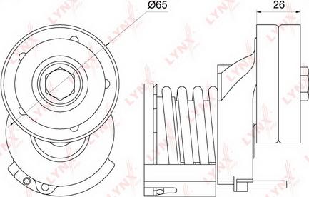 LYNXauto PT-3222 - Tendicinghia, Cinghia Poly-V autozon.pro