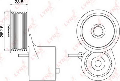 LYNXauto PT-3272 - Tendicinghia, Cinghia Poly-V autozon.pro