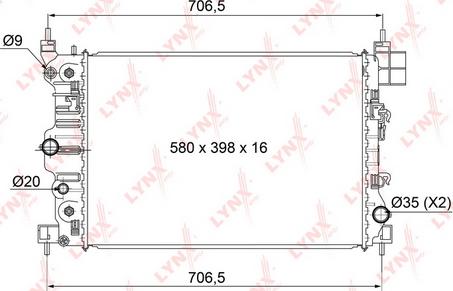 LYNXauto RB-1010 - Radiatore, Raffreddamento motore autozon.pro