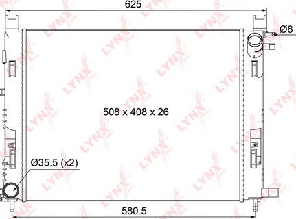 LYNXauto RB-1022 - Radiatore, Raffreddamento motore autozon.pro