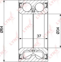 LYNXauto WB-1411 - Kit cuscinetto ruota autozon.pro