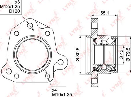 LYNXauto WB-1009 - Kit cuscinetto ruota autozon.pro