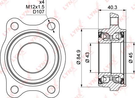 LYNXauto WB-1001 - Kit cuscinetto ruota autozon.pro