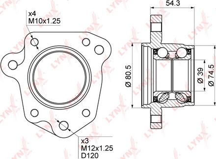 LYNXauto WB-1013 - Kit cuscinetto ruota autozon.pro