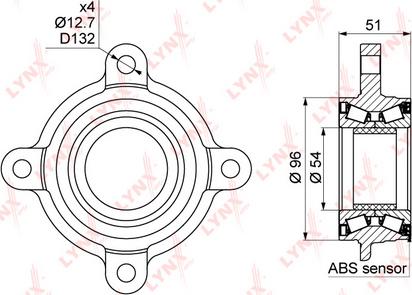 LYNXauto WB-1028 - Kit cuscinetto ruota autozon.pro