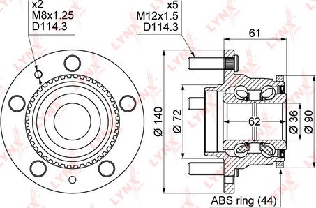 LYNXauto WH-1094 - Kit cuscinetto ruota autozon.pro