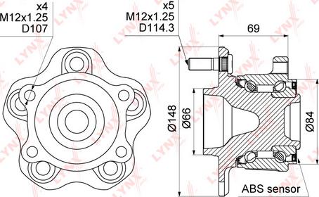 LYNXauto WH-1009 - Kit cuscinetto ruota autozon.pro