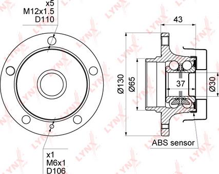 LYNXauto WH-1081 - Kit cuscinetto ruota autozon.pro