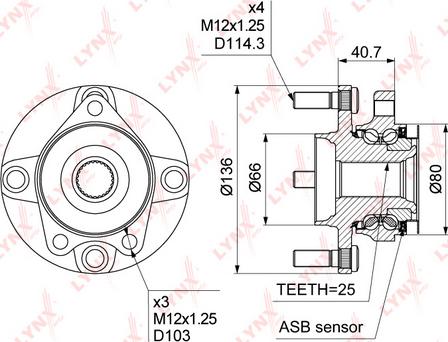 LYNXauto WH-1031 - Kit cuscinetto ruota autozon.pro