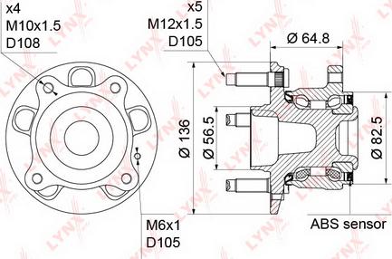 LYNXauto WH-1191 - Kit cuscinetto ruota autozon.pro