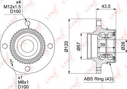 LYNXauto WH-1148 - Kit cuscinetto ruota autozon.pro