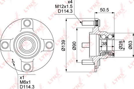 LYNXauto WH-1123 - Kit cuscinetto ruota autozon.pro