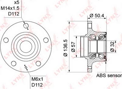 LYNXauto WH-1170 - Kit cuscinetto ruota autozon.pro