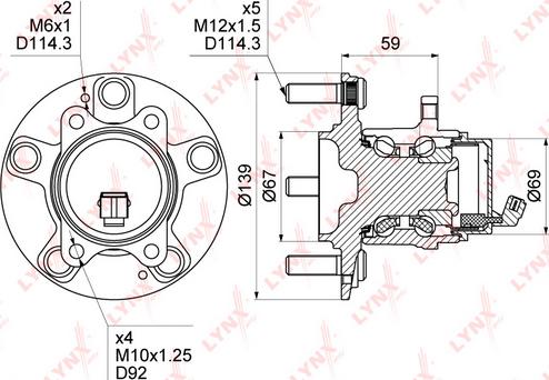 LYNXauto WH-1381 - Kit cuscinetto ruota autozon.pro