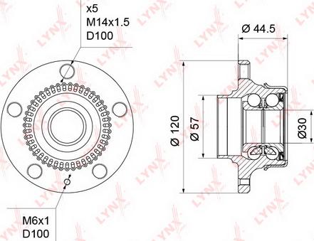 LYNXauto WH-1219 - Kit cuscinetto ruota autozon.pro