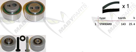 Mabyparts OBK010438 - Kit cinghie dentate autozon.pro