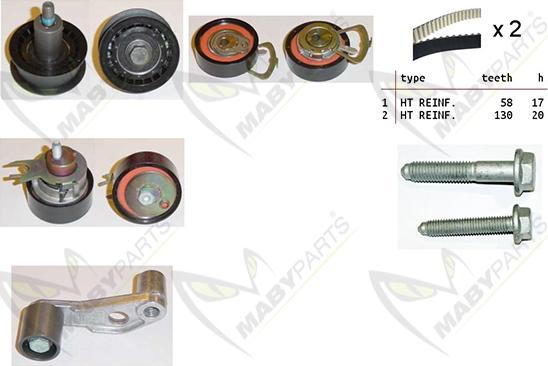 Mabyparts OBK010080 - Kit cinghie dentate autozon.pro