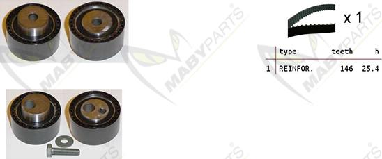 Mabyparts OBK010181 - Kit cinghie dentate autozon.pro