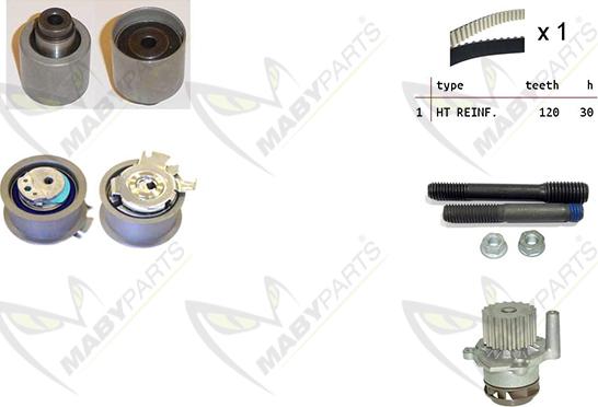 Mabyparts OBKWP0062 - Pompa acqua + Kit cinghie dentate autozon.pro