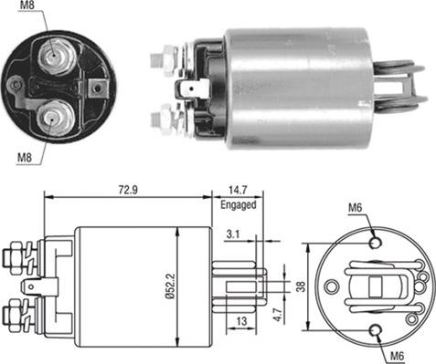 Magneti Marelli 940113050409 - Elettromagnete, Motore d'avviamento autozon.pro