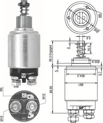 Magneti Marelli 940113050095 - Elettromagnete, Motore d'avviamento autozon.pro