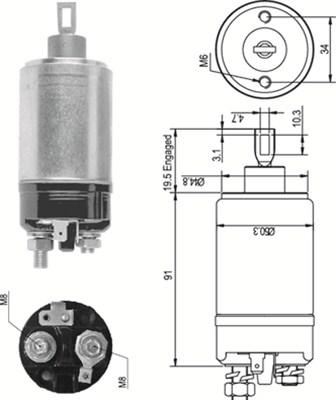 Magneti Marelli 940113050087 - Elettromagnete, Motore d'avviamento autozon.pro