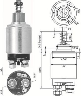 Magneti Marelli 940113050100 - Elettromagnete, Motore d'avviamento autozon.pro