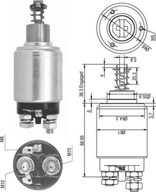 Magneti Marelli 940113050110 - Elettromagnete, Motore d'avviamento autozon.pro