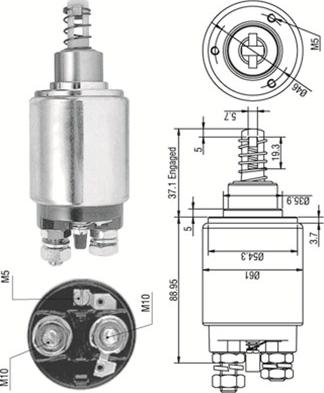 Magneti Marelli 940113050178 - Elettromagnete, Motore d'avviamento autozon.pro