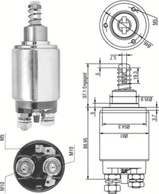 Magneti Marelli 940113050173 - Elettromagnete, Motore d'avviamento autozon.pro