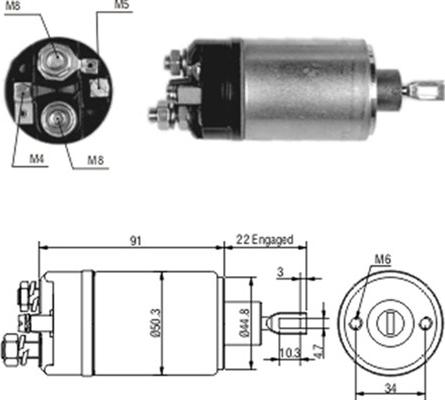 Magneti Marelli 940113050172 - Elettromagnete, Motore d'avviamento autozon.pro