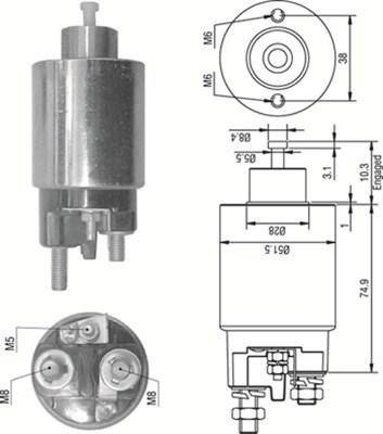 Magneti Marelli 940113050354 - Elettromagnete, Motore d'avviamento autozon.pro