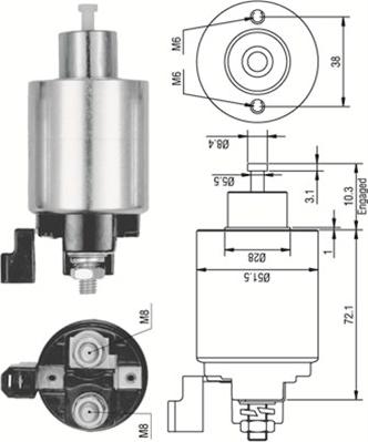 Magneti Marelli 940113050352 - Elettromagnete, Motore d'avviamento autozon.pro