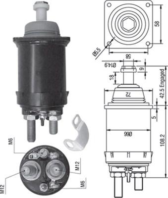 Magneti Marelli 940113050314 - Elettromagnete, Motore d'avviamento autozon.pro