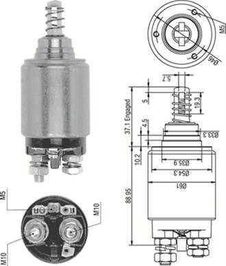 Magneti Marelli 940113050252 - Elettromagnete, Motore d'avviamento autozon.pro