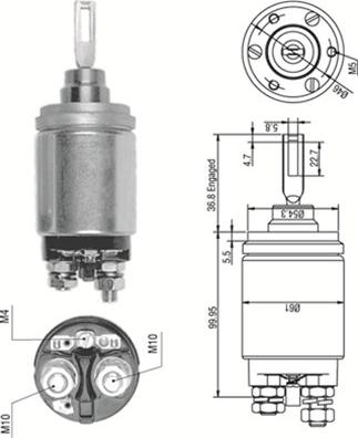 Magneti Marelli 940113050260 - Elettromagnete, Motore d'avviamento autozon.pro